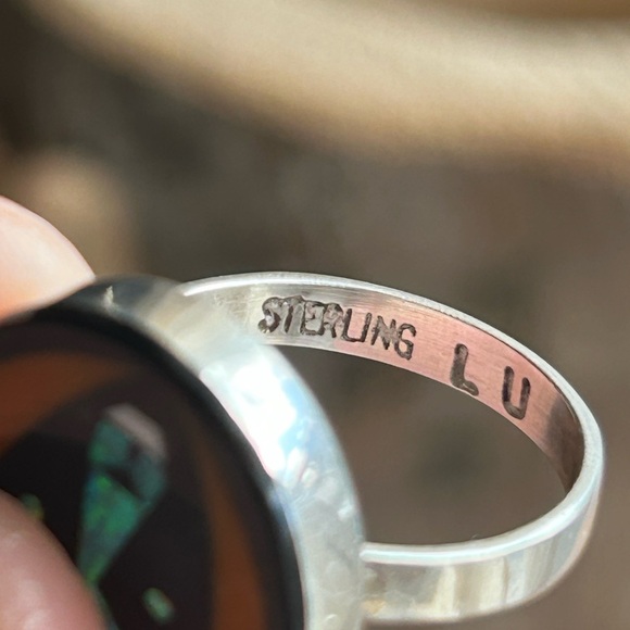 Unique Orange and Black Bear Face Ring - Picture 3 of 4